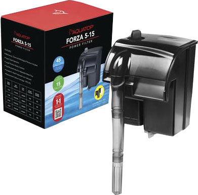 Aquatop Forza Hang-On Power Filter, Black, 5-15 gal - External Filters