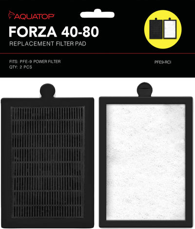 Aquatop Forza Filter Pad W/Activated Carbon, Black, 40-80 gal-2 pk - Filter Inserts