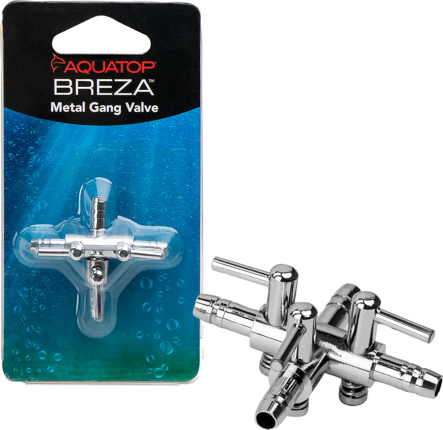 Aquatop Breza 3-way Metal Gang Valve, Gray - Air Control