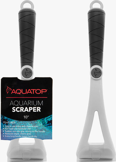 Aquatop Aquarium Glass Scraper, 10 in - Cleaning Supplies