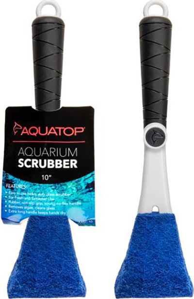 Aquatop Aquarium Glass Scrubber Padded, 10 in - Cleaning Supplies