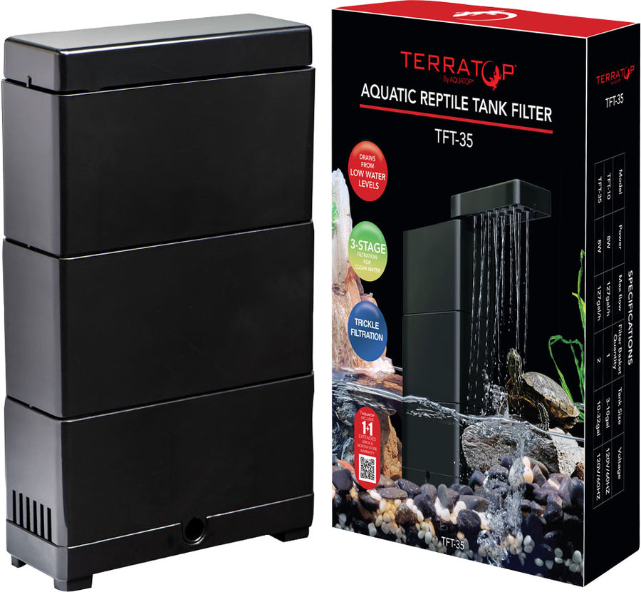 Aquatop Terratop Aquatic Reptile Tank Filter, 32 gal - Filters