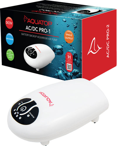 Aquatop AC/DC Pro 1 Air Pump Single - Rechargeable Backup, Sngl - Air Pumps