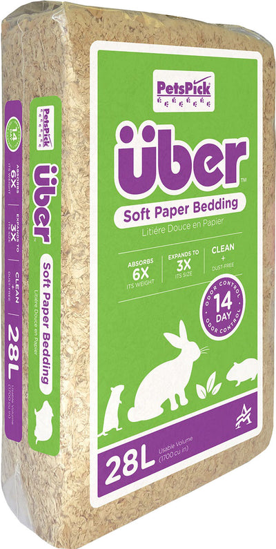 Uber Soft Paper Pet Bedding, Natural, 28 l - Specialty