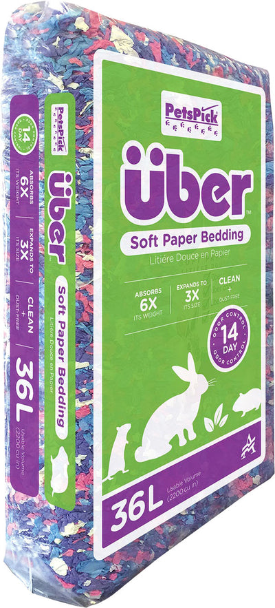 Uber Soft Paper Pet Bedding, Confetti, 36 l - Specialty