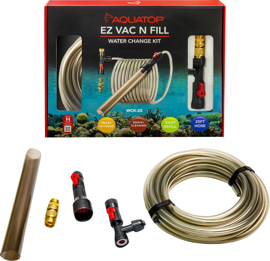 Aquatop EZ Vac-N-Fill Aquarium Vacuum and Refill Kit, 25 ft - Cleaning Supplies