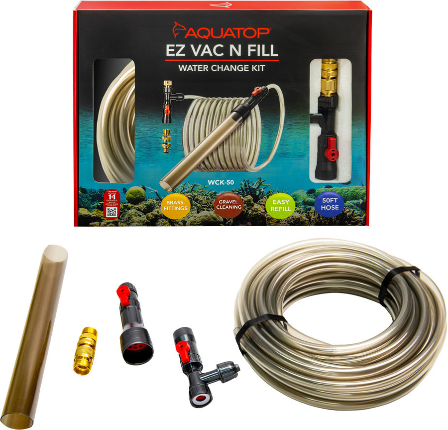 Aquatop EZ Vac-N-Fill Aquarium Vacuum and Refill Kit, 50 ft - Cleaning Supplies