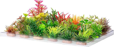 Aquatop Weighted Aquarium Plant Pack, 2-3in-24pk - Plastic Plants