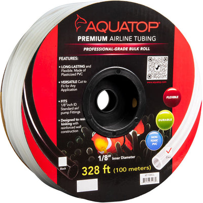 Aquatop Airline Tubing, Clear, 328 ft x 1/8in - Rigid Tubing