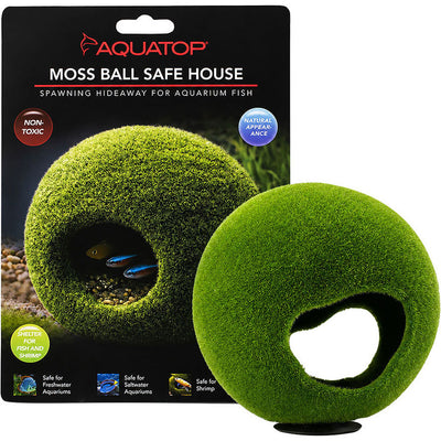 Aquatop Moss Ball Aquarium Safe House, lg-5.1x4.7x5.1 in - Resin