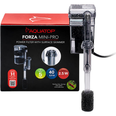 Aquatop Forza Mini-Pro Power Filter with Surface Skimmer, 5 gal - Protein Skimmers