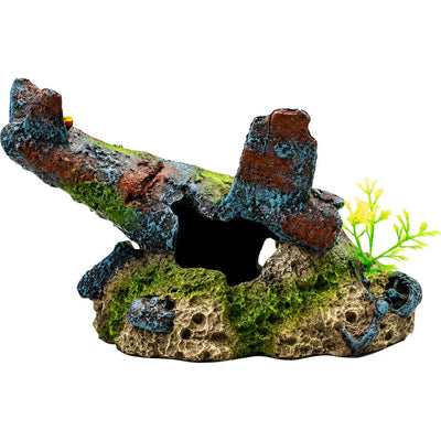 Aquatop Sunken Airplane Aquarium Ornament, 8.2x6x5.5 in - Resin