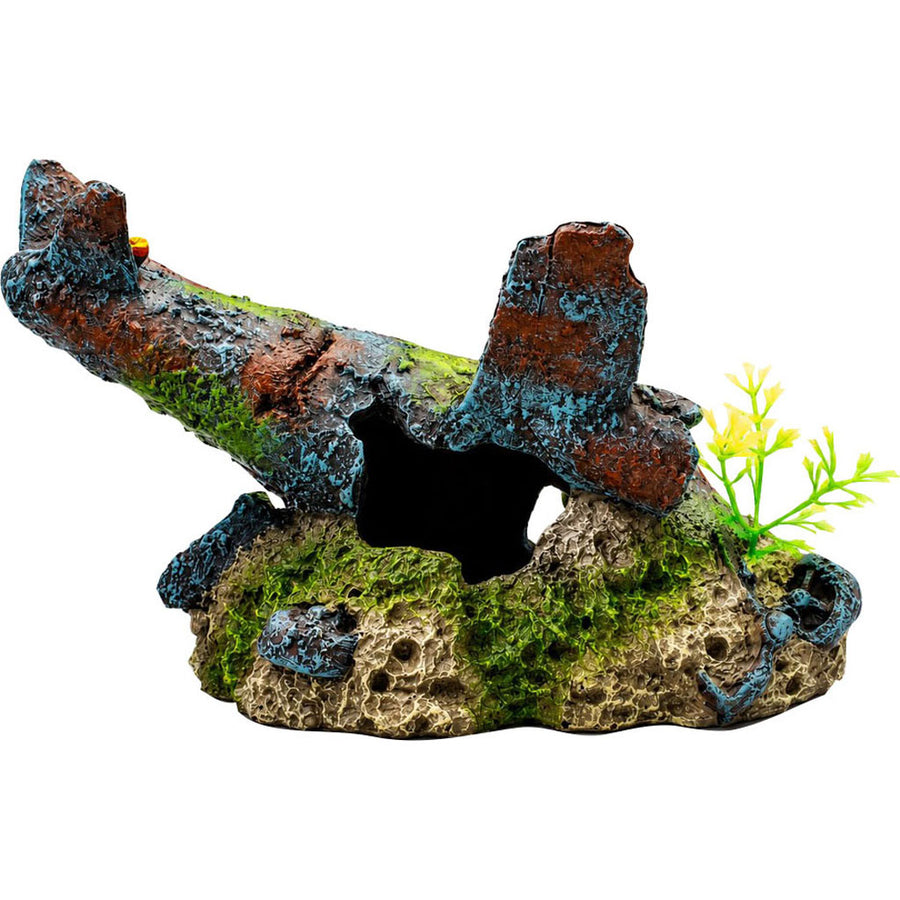 Aquatop Sunken Airplane Aquarium Ornament, 8.2x6x5.5 in - Resin