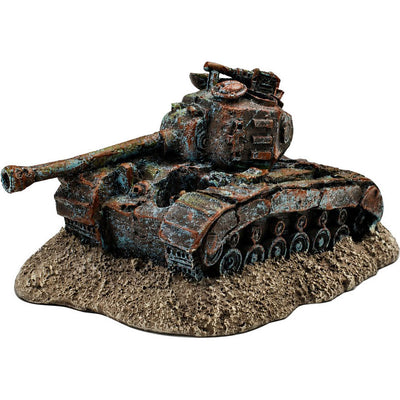 Aquatop Sunken Army Tank Aquarium Ornament, 3.8x2.9x2.5 in - Resin