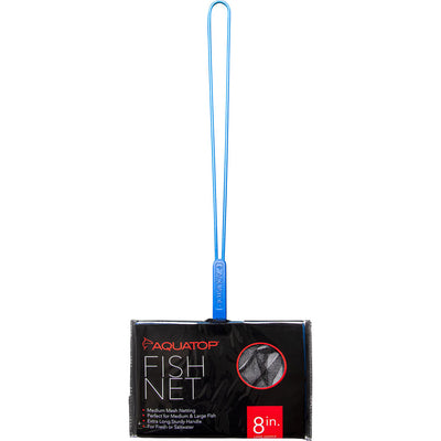 Aquatop Aquarium Fish Net Med Mesh, 8 in 18.5 in Handle - Nets
