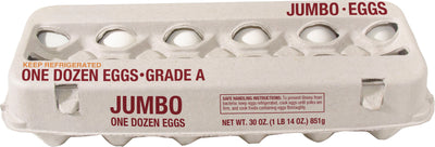 Hartmann Cardboard Egg Carton, Jumbo-12 egg-125 pk - Egg Cartons