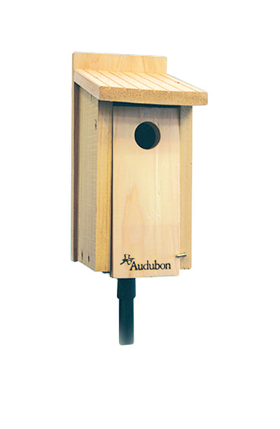 Audubon Cedar Bluebird House, Tan, 6.4 x6.4x11.75 in - Houses-Bird
