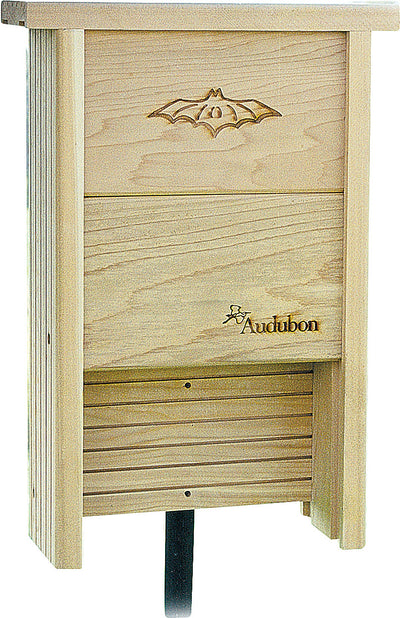 Audubon Cedar Bat Shelter, Tan, 4.25x12x15.9 in - Houses-Bat