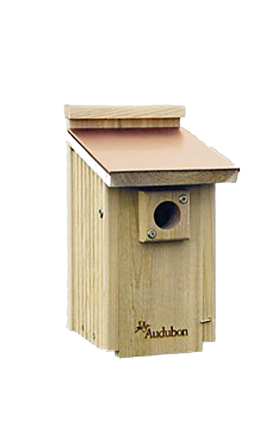 Audubon Coppertop Cedar Bluebird House, Tan/Copper, 8.2x6.7x12.7 in - Houses-Bird