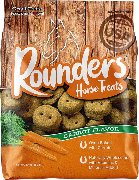 Rounders Horse Treats, Carrot, 30 oz