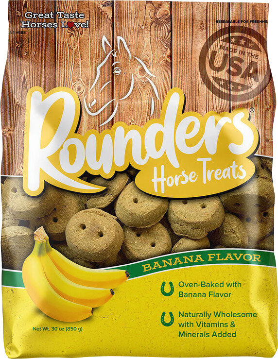 Rounders Horse Treats, Banana, 30 oz