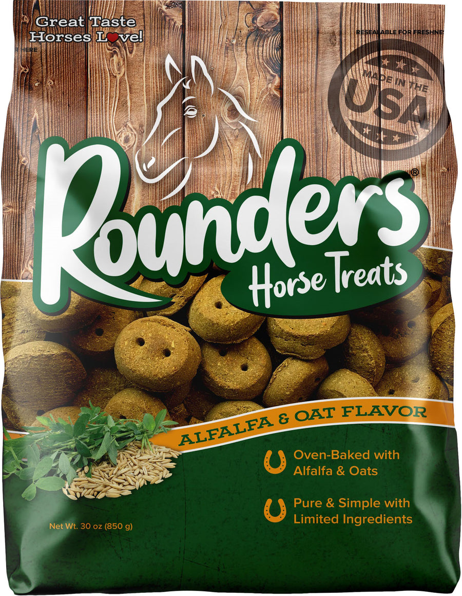 Rounders Horse Treats, Alfalfa/Oat, 30 oz