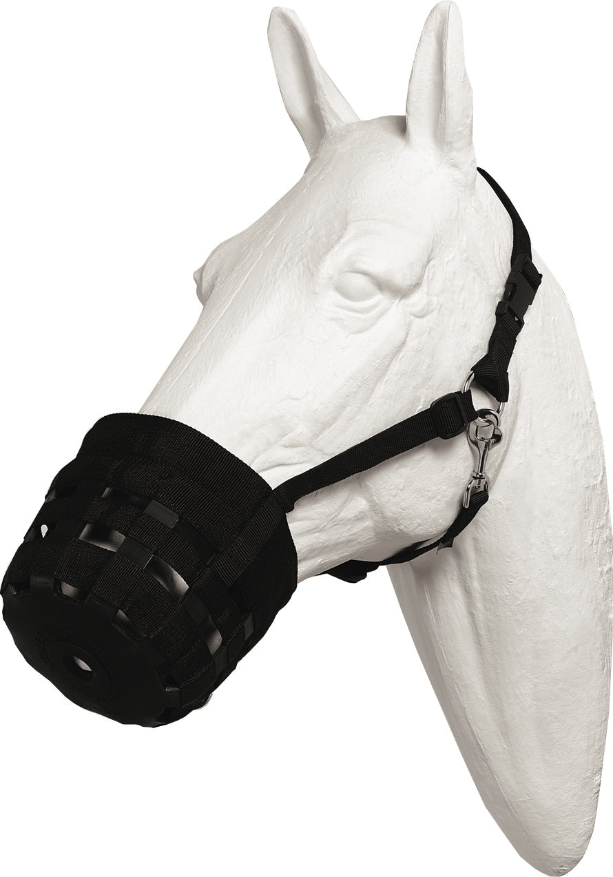 Best Friend Deluxe Grazing Muzzle, Black, LG Horse - Grazing Muzzles