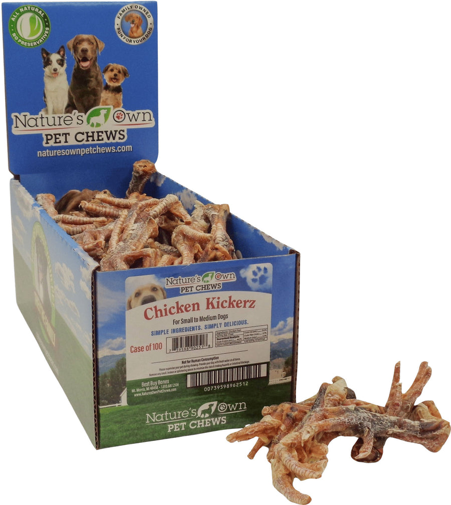 Nature's Own USA Chicken Kickerz, Chicken, 2 in - Rawhide/ Body Parts