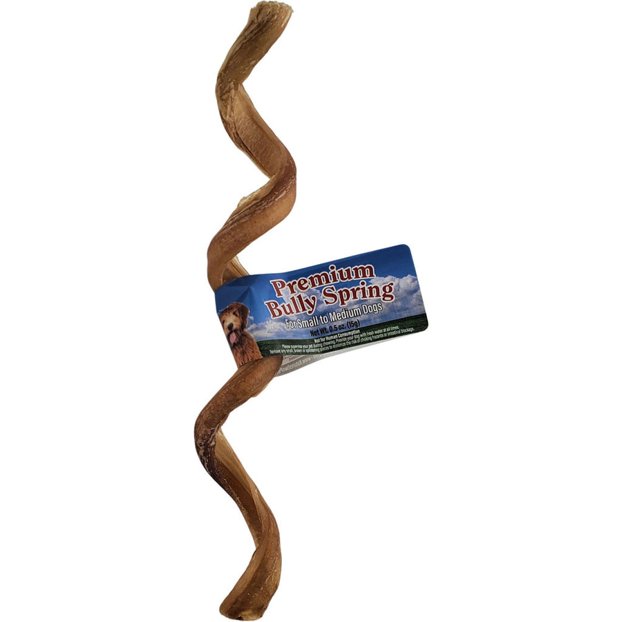 Nature's Own USA Bully Springs, Beef, 9 in - Rawhide/ Body Parts