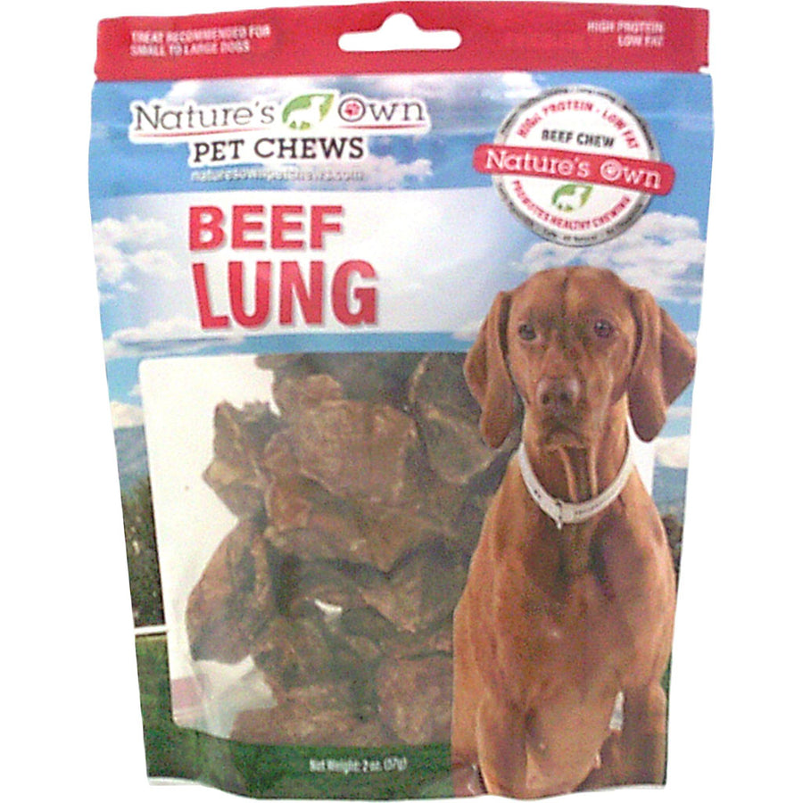 Nature's Own Lung Chunks, Beef, 2 oz - Rawhide/ Body Parts