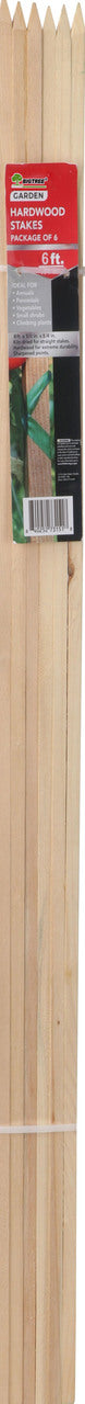 Bigtree Packaged Hardwood Stakes, 6 ft-6 pk - Stakes and Supports