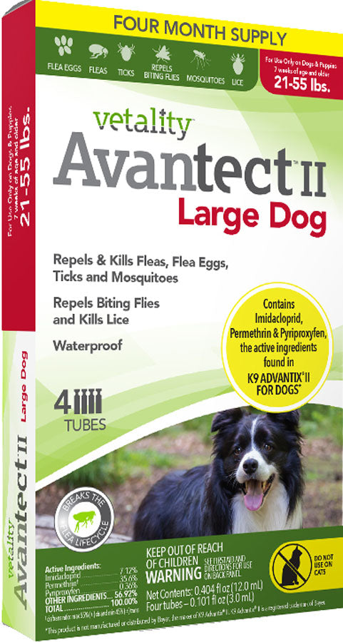 Vetality Avantect II for Dogs, lg-21-55 lb - Topicals