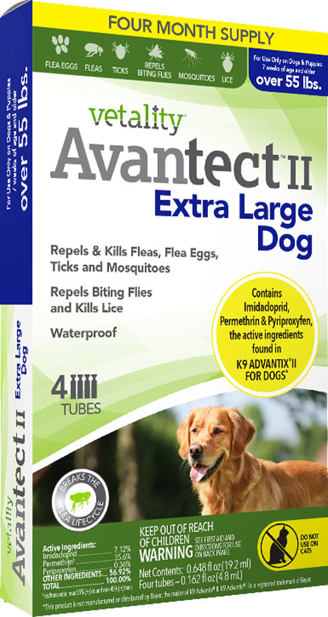 Vetality Avantect II for Dogs, XL > 55 lb - Topicals
