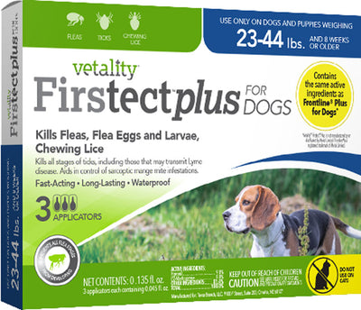 Vetality Firstect Plus for Dogs, 23-44 lb-3 pk - Topicals