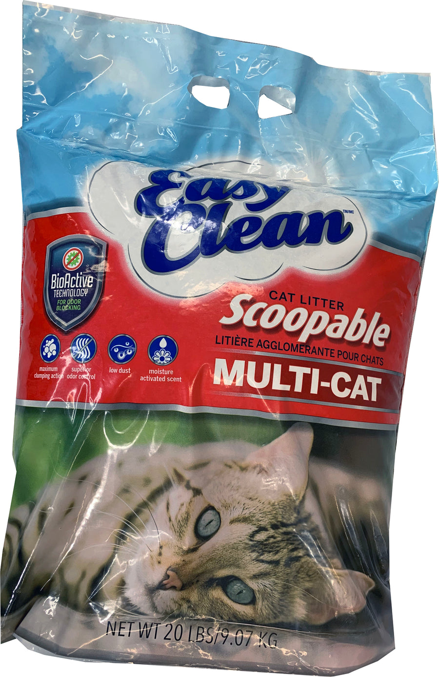 Easy Clean Multi-Cat Scoopable Cat Litter, Odor Block, 20 lb - Clumping