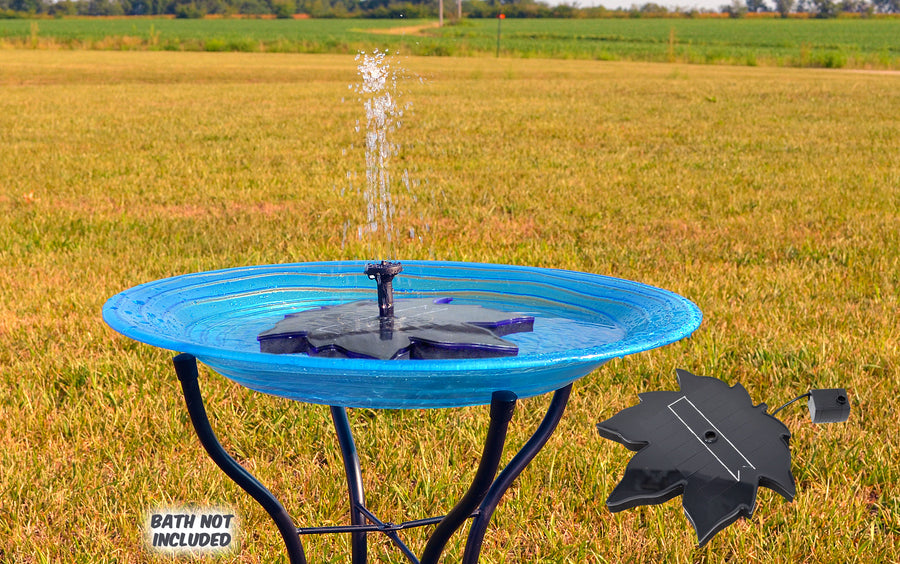 Songbird Essentials Floating Leaf Solar Bubbler, 0.75x8x7.5 in - Baths-Heaters & Deicers