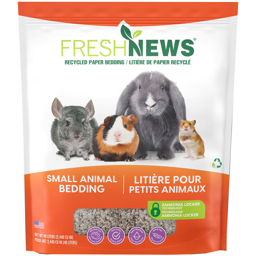Fresh News Small Animal Bedding, Gray, 40 l - Specialty