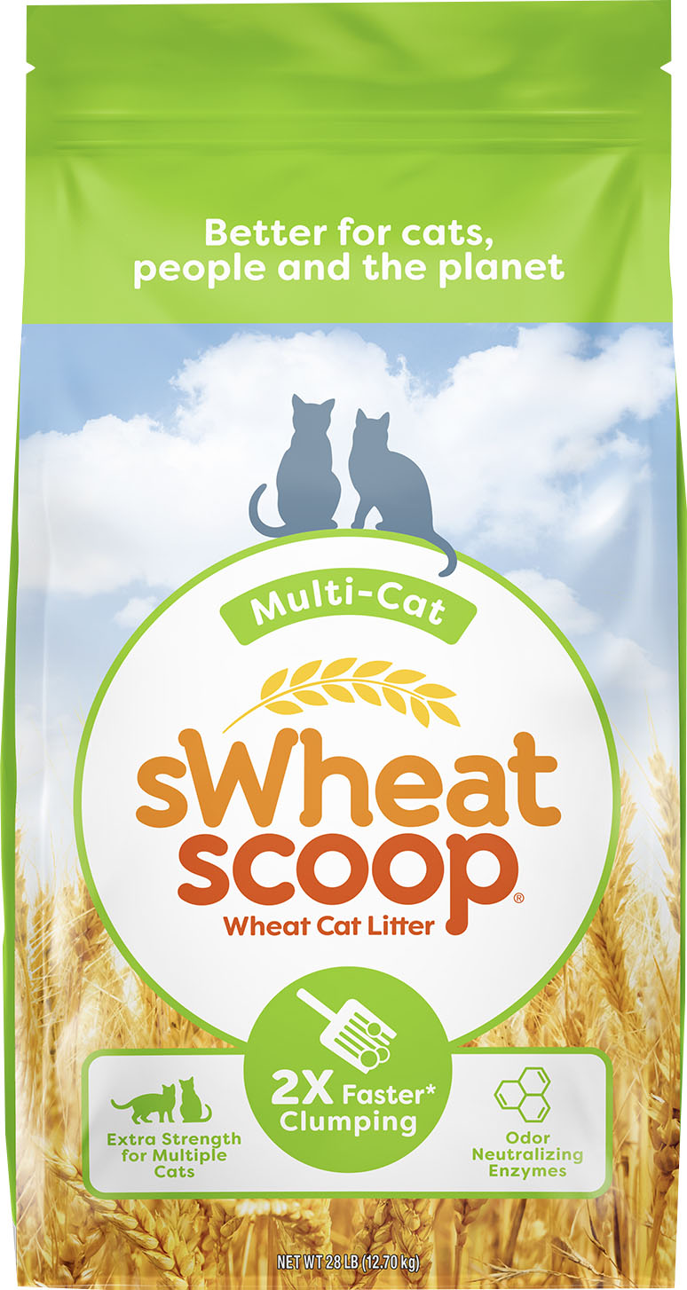 Swheat Scoop Multi-Cat Clumping Cat Litter, Wheat, 28 lb - Alternative