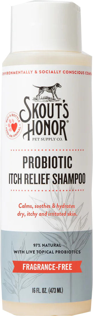 Skouts Honor Probiotic Itch Relief Shampoo, 16 oz - Skin Relief