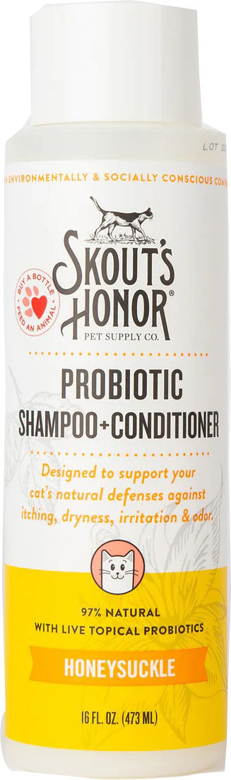 Skouts Honor Probiotic Shampoo+conditioner Cat, Honeysuckle, 16 oz - Shampoos