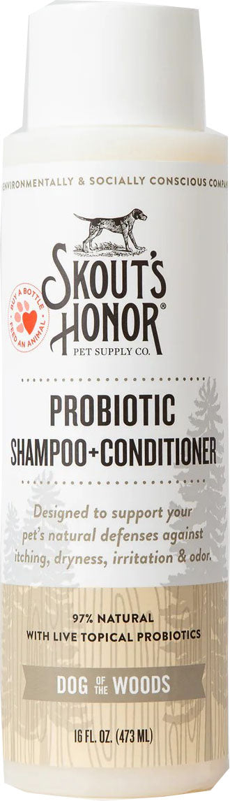 Skouts Honor Probiotic Shampoo+conditioner, Sandalwood/Vanilla, 16 oz - Shampoos & Wipes