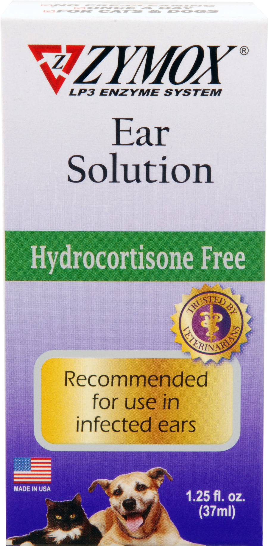 Zymox Pet Ear Care Hydrocortisone Free, 1.25 oz