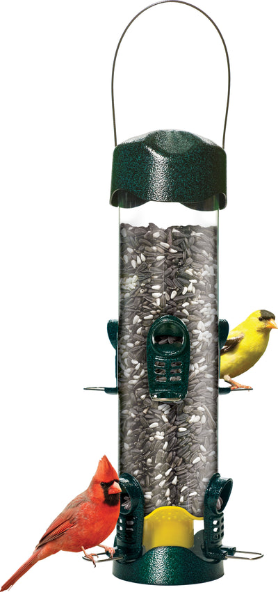 Brome Mega 600 Tube Feeder, Forest Green, 5.1 lb Cap - Tube Type Feeders Mixed Seed
