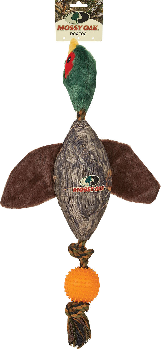 Boss Pet Mossy Oak Pheasant Bird with TPR Ball & Rope - Plush