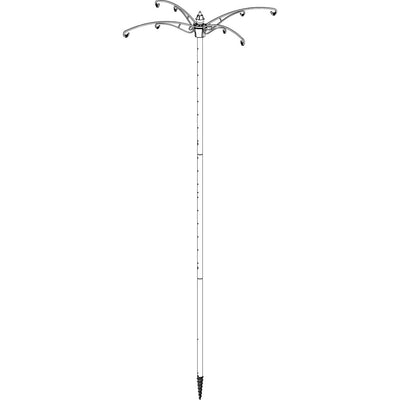 Gardensup Harvester Pole System, Black, 8 ft - Poles