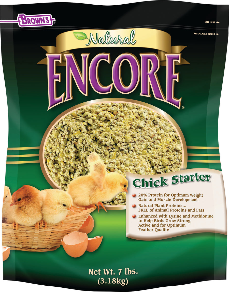 Brown's Encore Natural Chick Starter Daily Diet, 7 lb - Starter Feed