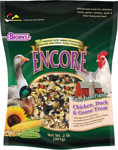 Brown's Encore Natural Chicken Duck & Goose Treat, 2 lb - Treats