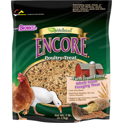 Brown's Encore Whole Grain Foraging Poultry Treat, 7 lb - Treats