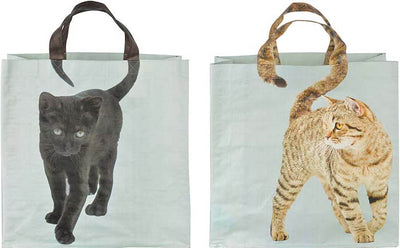 Esschert Design Cat Tail Shopping Bags, Assorted, 15.4x5.5x15.4 in - Storage and Toys