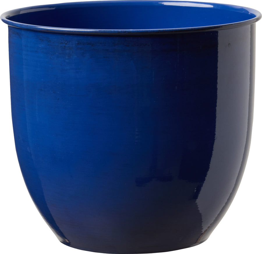 Bloem Canyon Metal Planter, Navy, 10 in - Planters Decorative